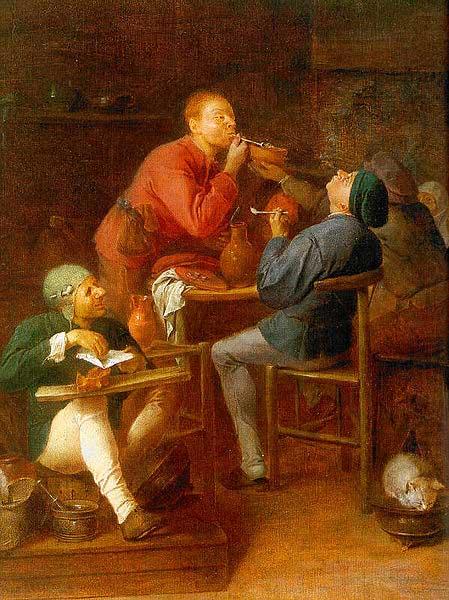 Adriaen Brouwer The Smokers or The Peasants of Moerdijk china oil painting image
